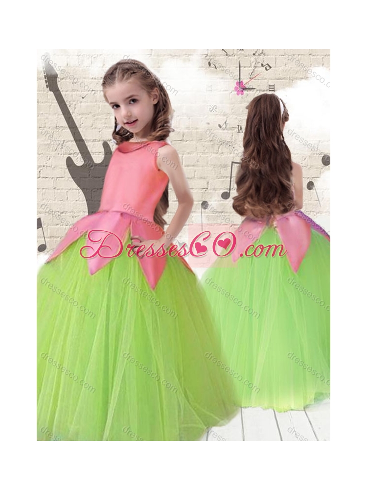 Cheap Scoop Ball Gown Multi Color Little Girls Pageant Dresses