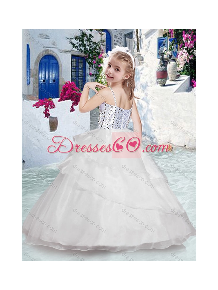 Beautiful Ball Gown Little Girl Pageant Dress with Beading and Ruffles