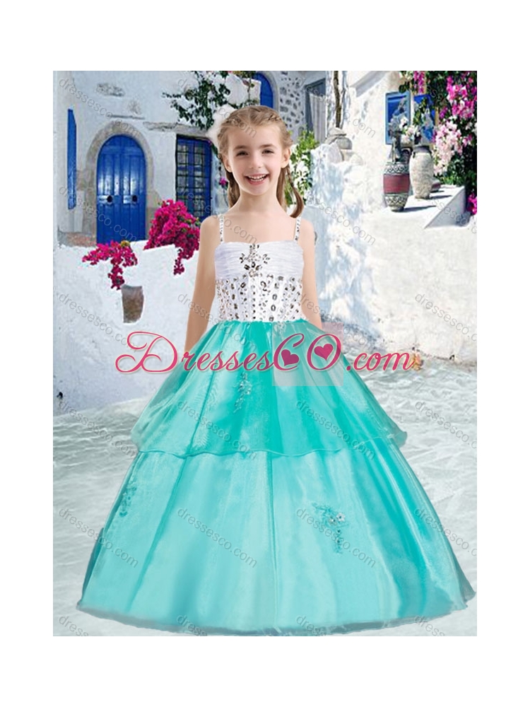 Sweet Ball Gown Little Girl Pageant Dress with Appliques and Beading