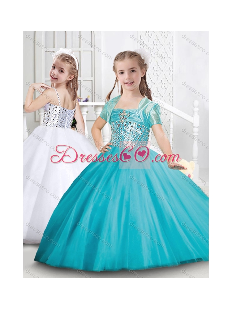 Exclusive Puffy Skirt Tulle Little Girls Pageant  Dress with Beading