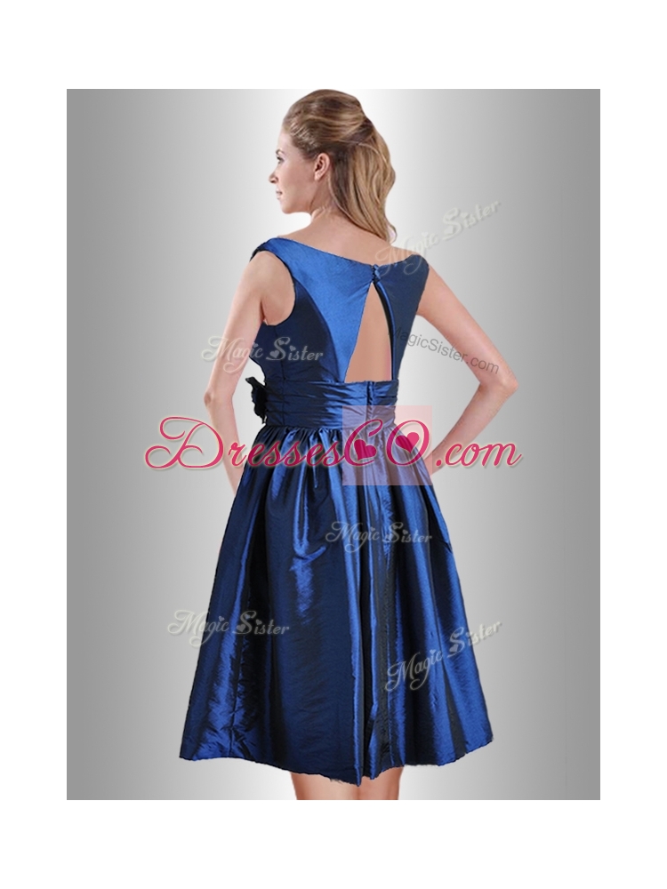 Discount Open Back Hand Crafted Flower Prom Dress in Royal Blue