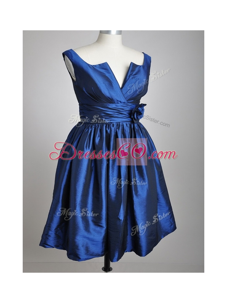 Discount Open Back Hand Crafted Flower Prom Dress in Royal Blue