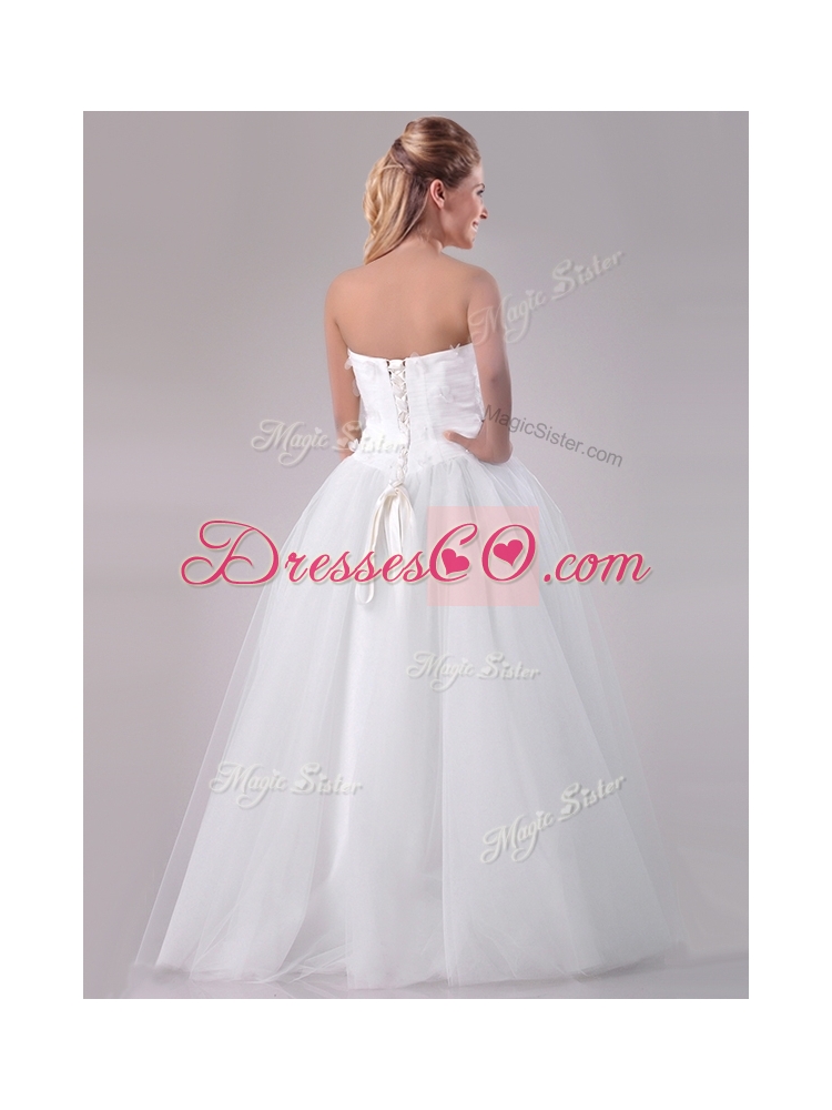 Brand New Really Puffy Beaded Long Wedding Gown in Tulle