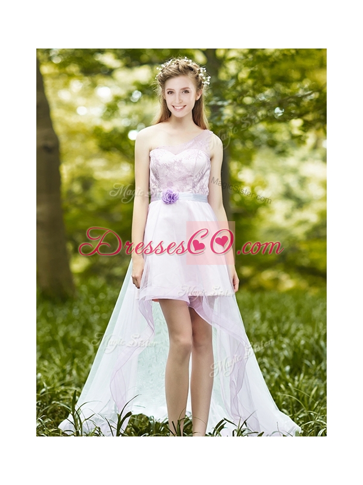 New Style Laced Lavender Tulle Dama DressFor Summer