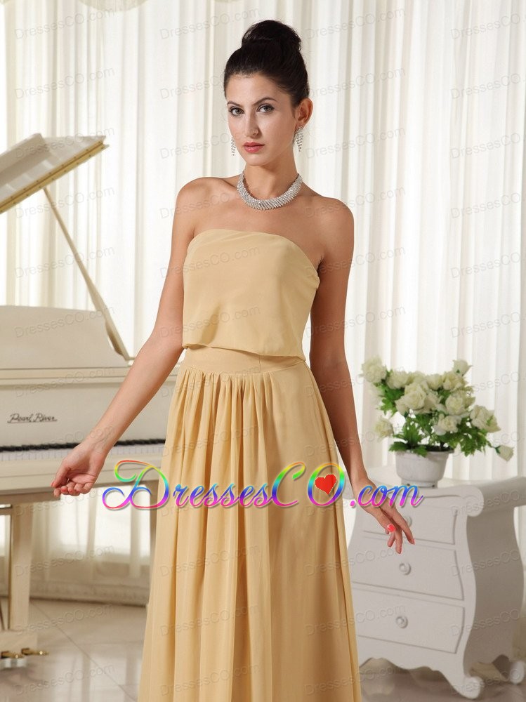 Champagne Empire For Simple Homecoming Dress Chiffon Zipper-up