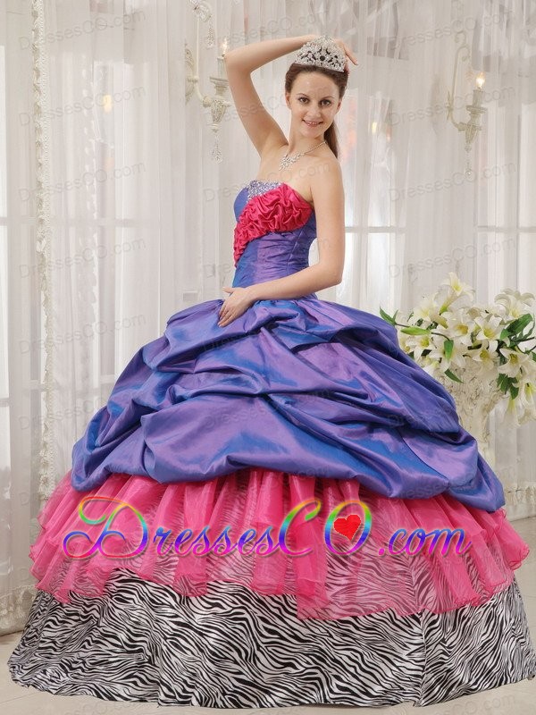 Exclusive Ball Gown Strapless Long Beading Quinceanera Dress
