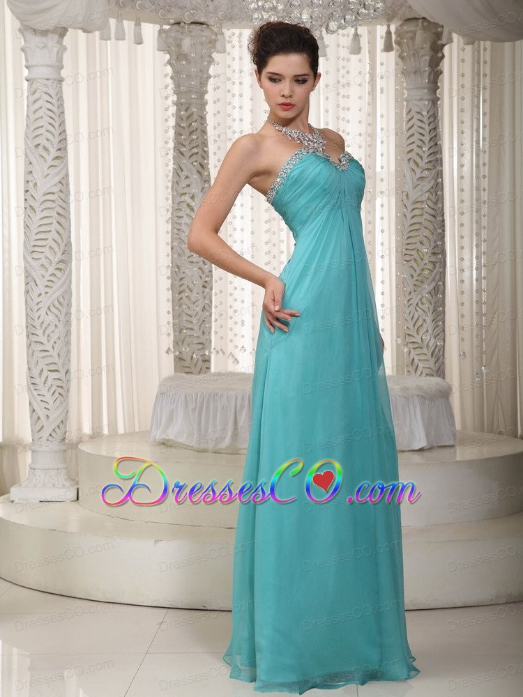Fashionable Empire Long Chiffon Beading Prom Dress