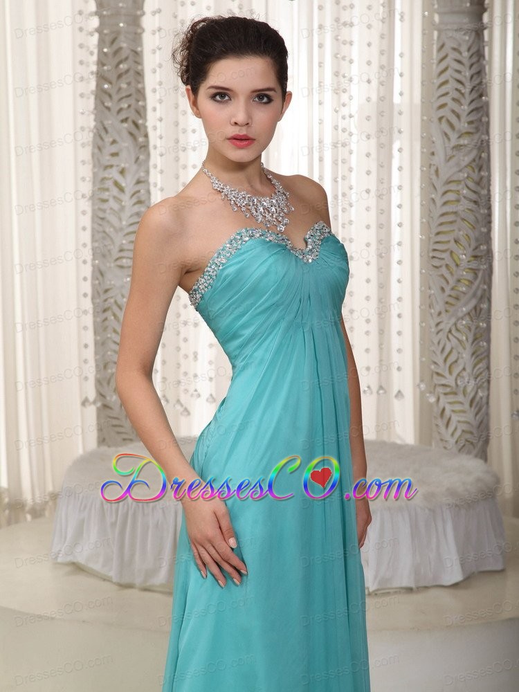 Fashionable Empire Long Chiffon Beading Prom Dress