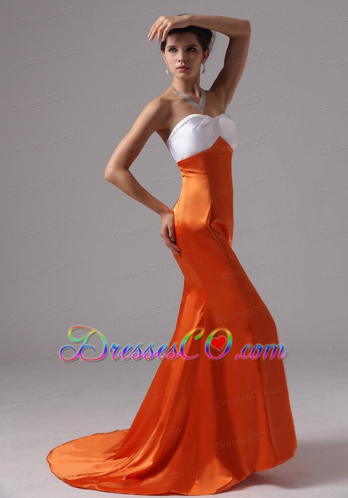 Mermaid Orange Red For Evening Dress