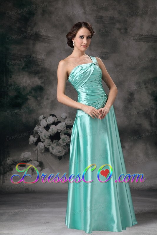Customize One Shoulder Prom Dress with Beading