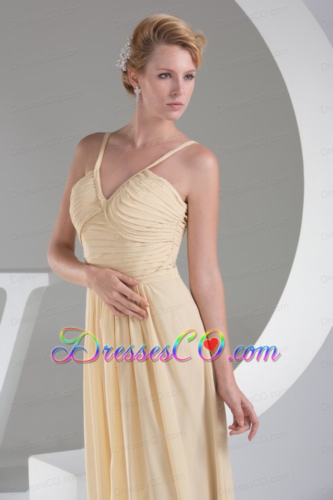 Trendy High Slit V-neck Long Empire Prom Dress