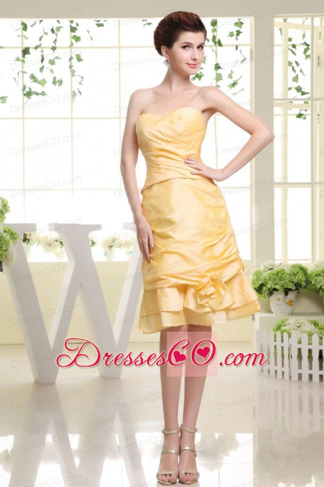 Yellow Cocktail Dress With Custom Made Sweetheart