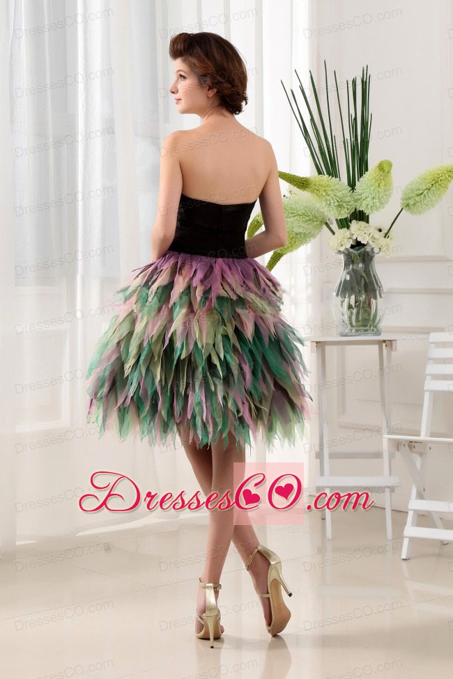 Colorful Prom Dress With Bowknot Ruffles For Custom Made
