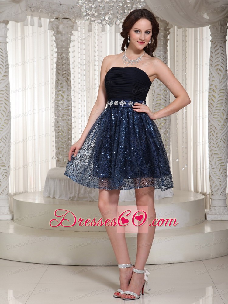 Wholesale Sequin Sexy A-line Homecoming Dress With Beading Strapless
