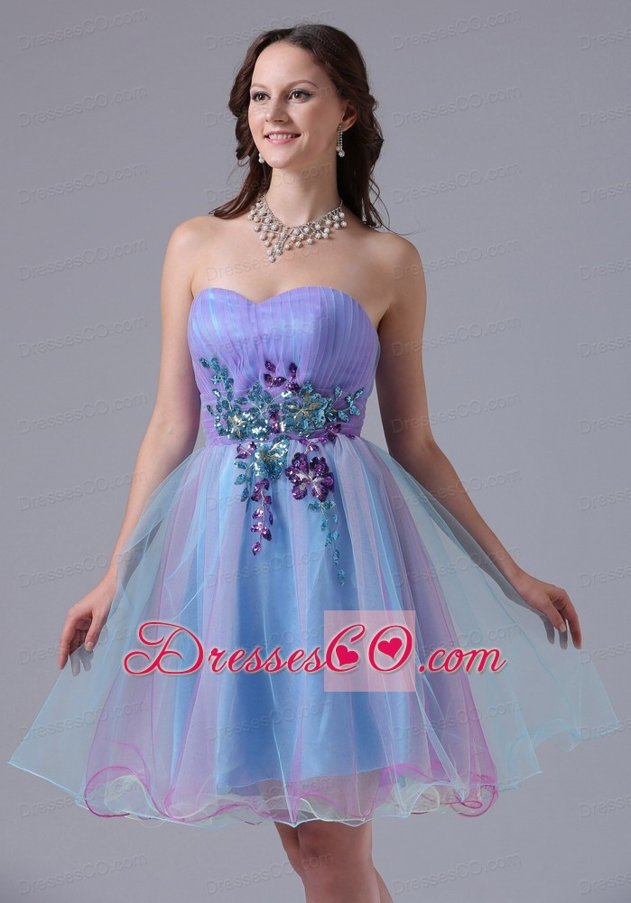 Multi-color Prom Cocktail Dress With Appliques In 2013