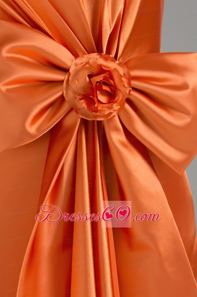 Bowknot Hand Made Flower Straps Brush Train Prom Dress