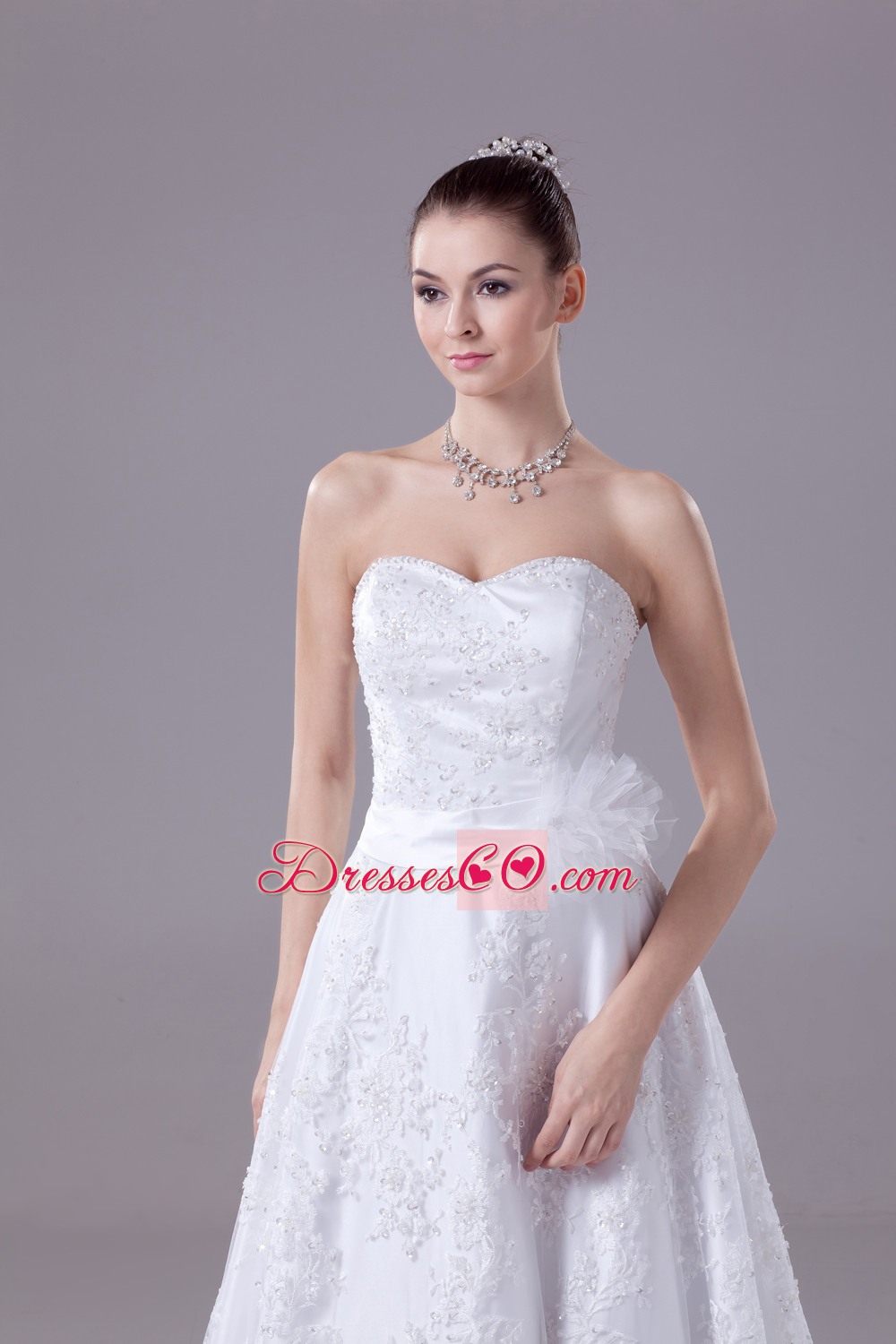 Perfect Court Train Sequins Wedding Dress