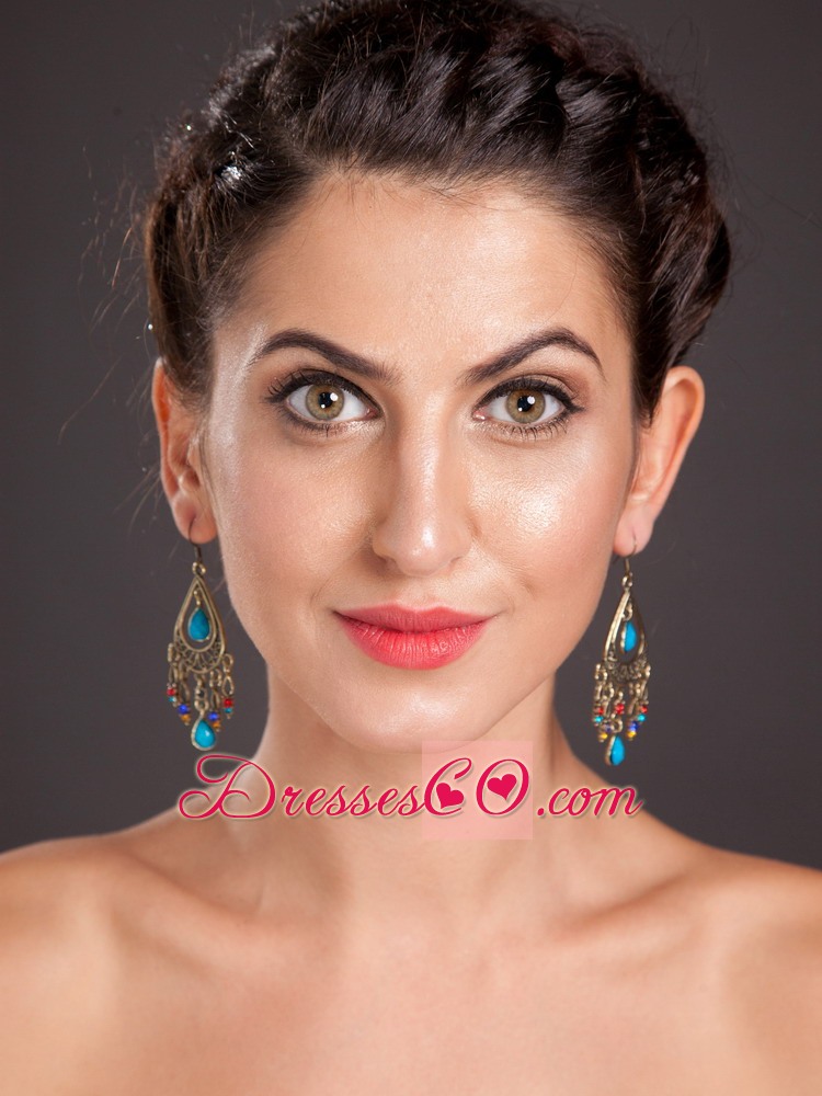 Charming Gold Plated Chandelier Drop Earrings