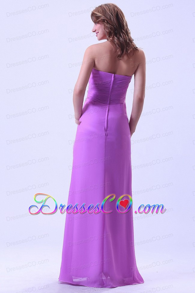 Lavender Prom Dress With Beaded Chiffon