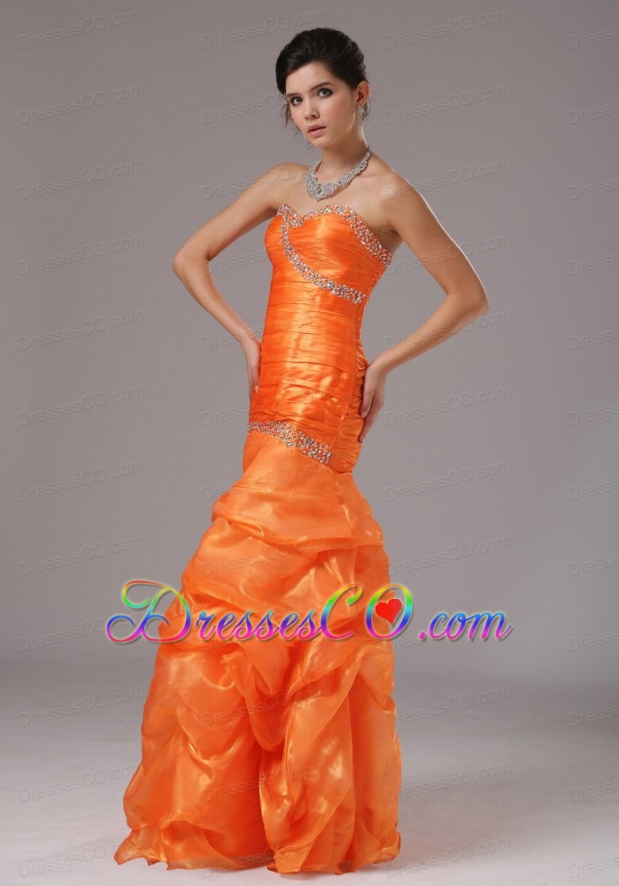 Mermaid Beaded Decorate Bust and Ruched Bodice For Prom Dress
