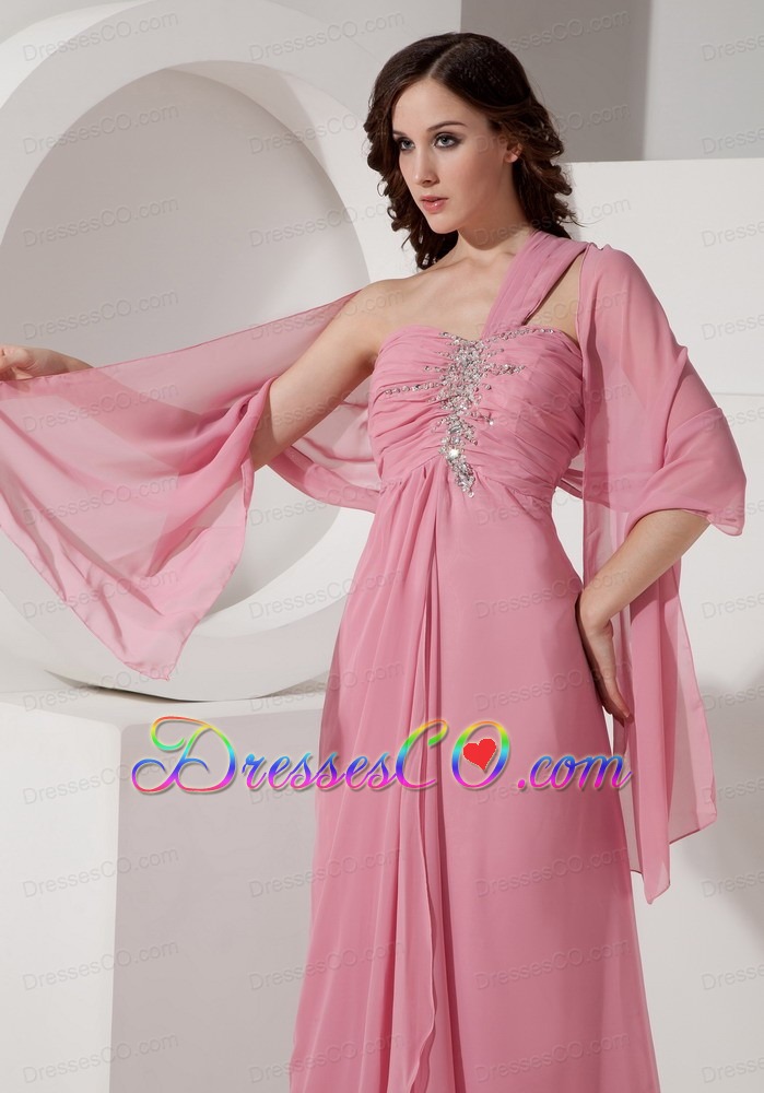 Exquisite Pink Prom Dress One Shoulder