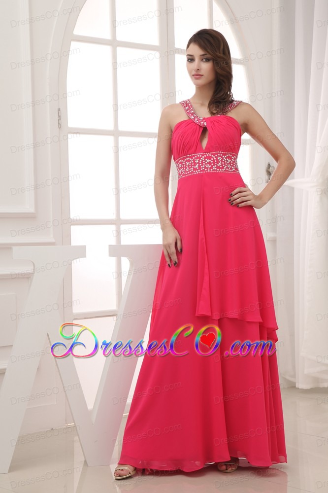 Elegant Empire V-neck Long Prom Dress For Custom Made