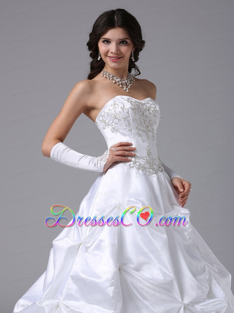 With Appliques Bodice For Wedding Dress Custom Made