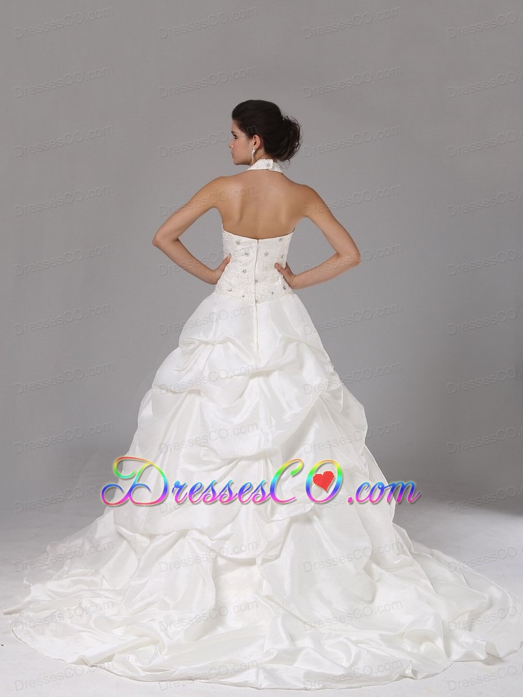 Custom Made Halter Lace Bodice and Pick-ups For Wedding Dress