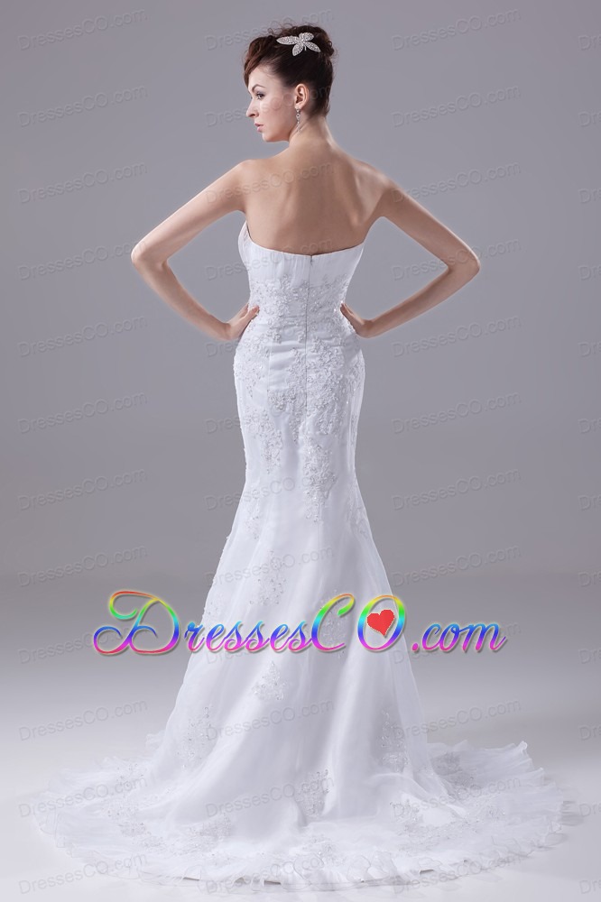 Lace Appliques Mermaid / Trumpet Wedding Dress