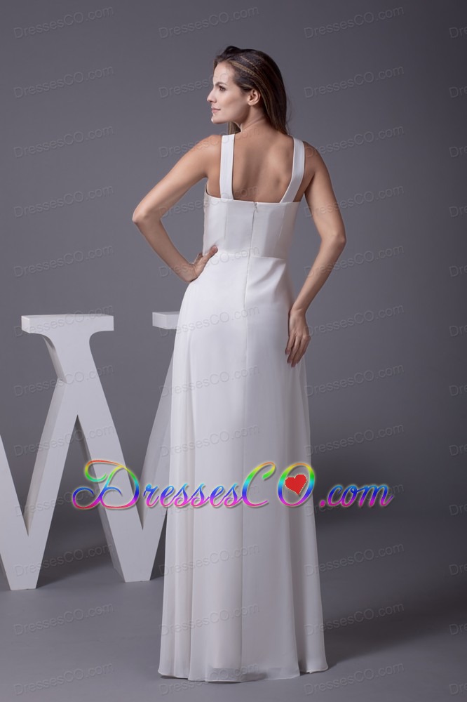 Perfect V-neck Column Long Beading Prom Dress