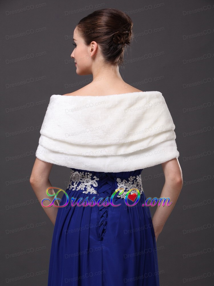 Genuine Bowknot Off Shoulder White Prom Wraps / Shawls