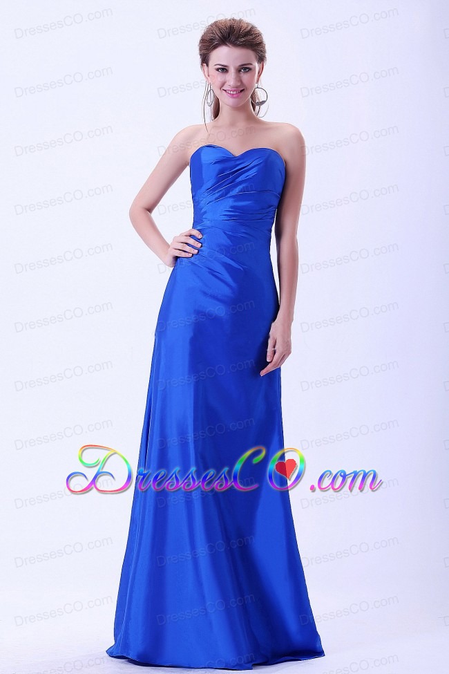 Royal Blue Bridemaid Dress Long Lace-up
