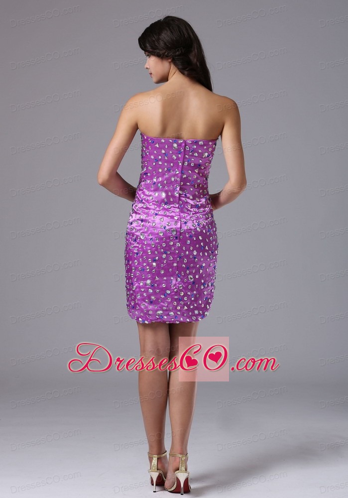 Detachable High-low and Rhinestones Over Skirt For Prom Dress