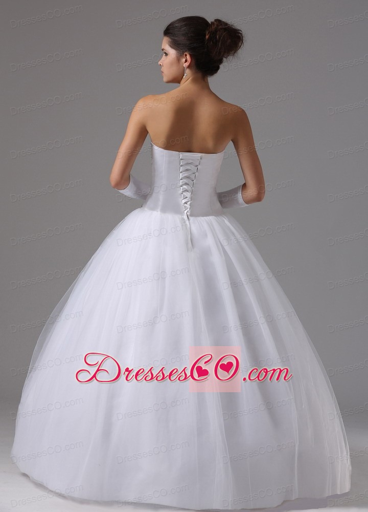 Ball Gown Beaded Decorate Bust For Modest Wedding