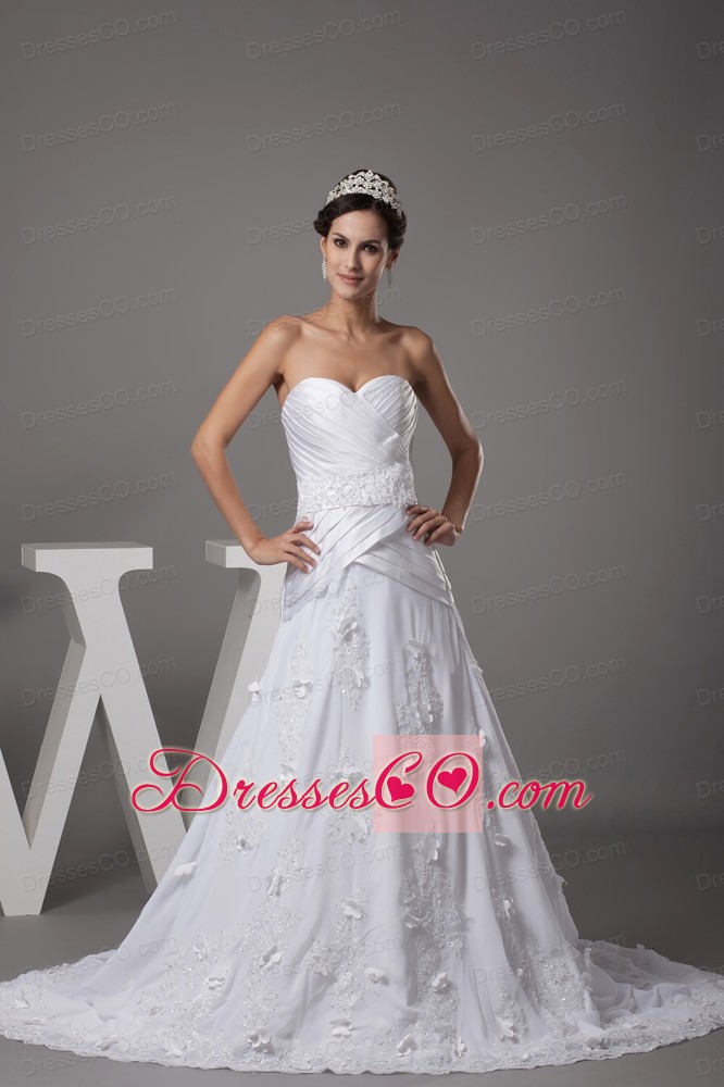 Appliques Designer A-line / Princess Wedding Dress