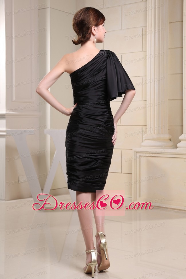 One Shoulder and Short Sleeve For Prom Dress
