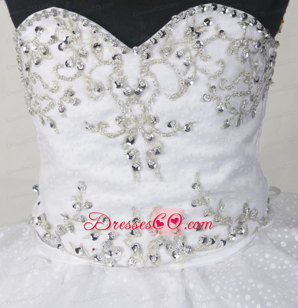 Sweet Little Girl Pageant DressWith Appliques and Pick-ups
