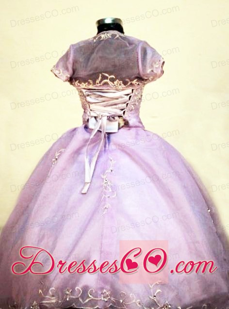 Beading Straps Long Lilac Ball Gown Brand New Little Girl Pageant Dresses