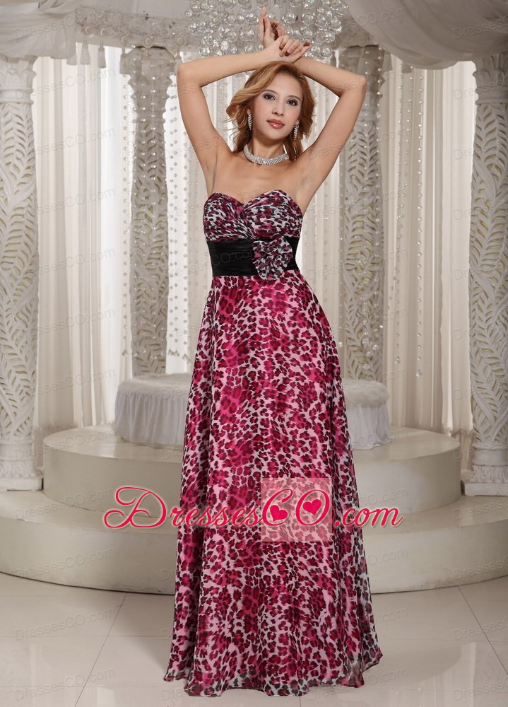 Multi-color Empire Hand Made Flower Long Prom Dress Party Style