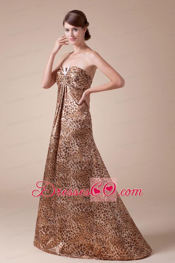 Stylish Strapless Empire Beading Long Prom Dress