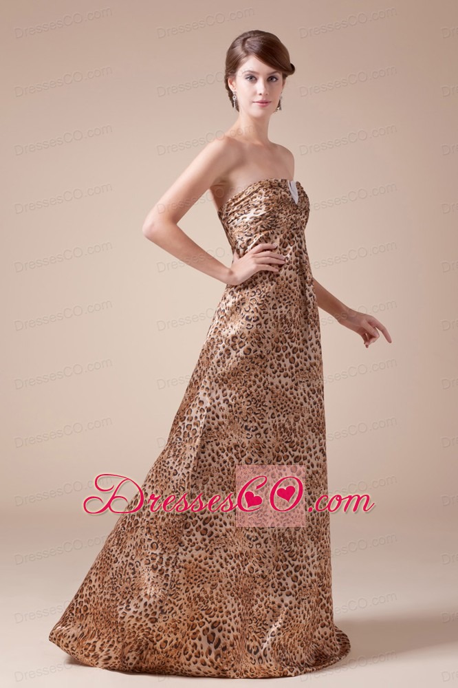 Stylish Strapless Empire Beading Long Prom Dress