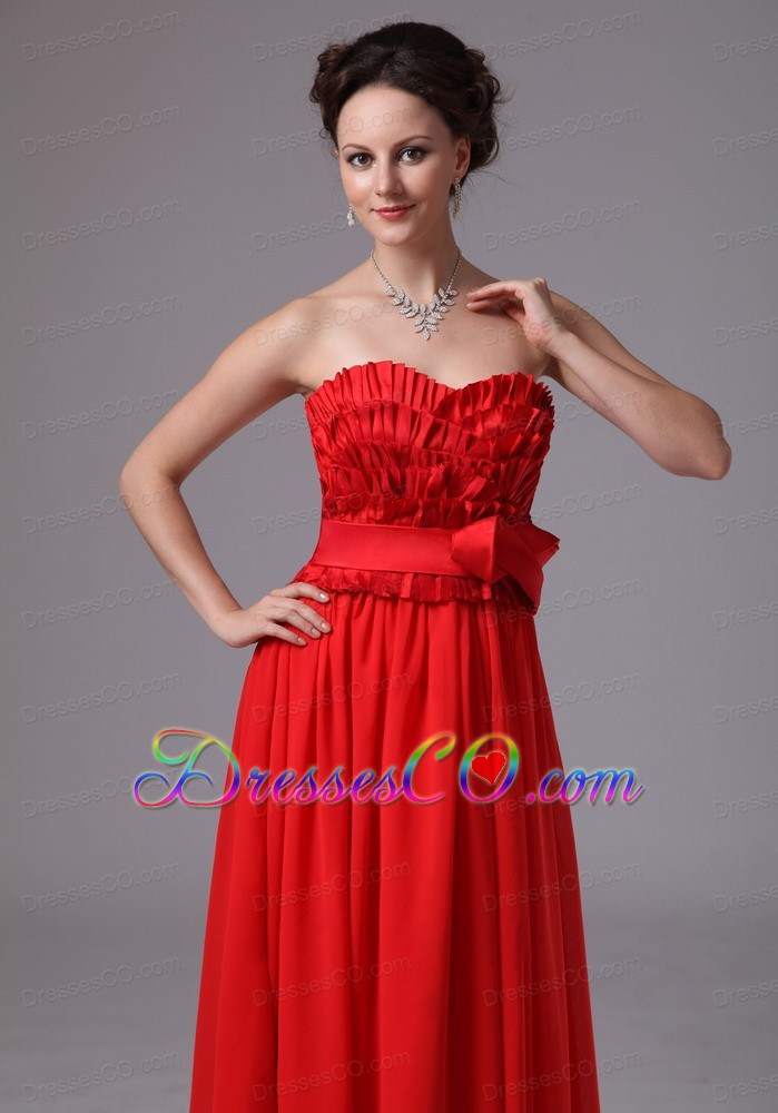 Layers Bowknot For Red Prom Dress