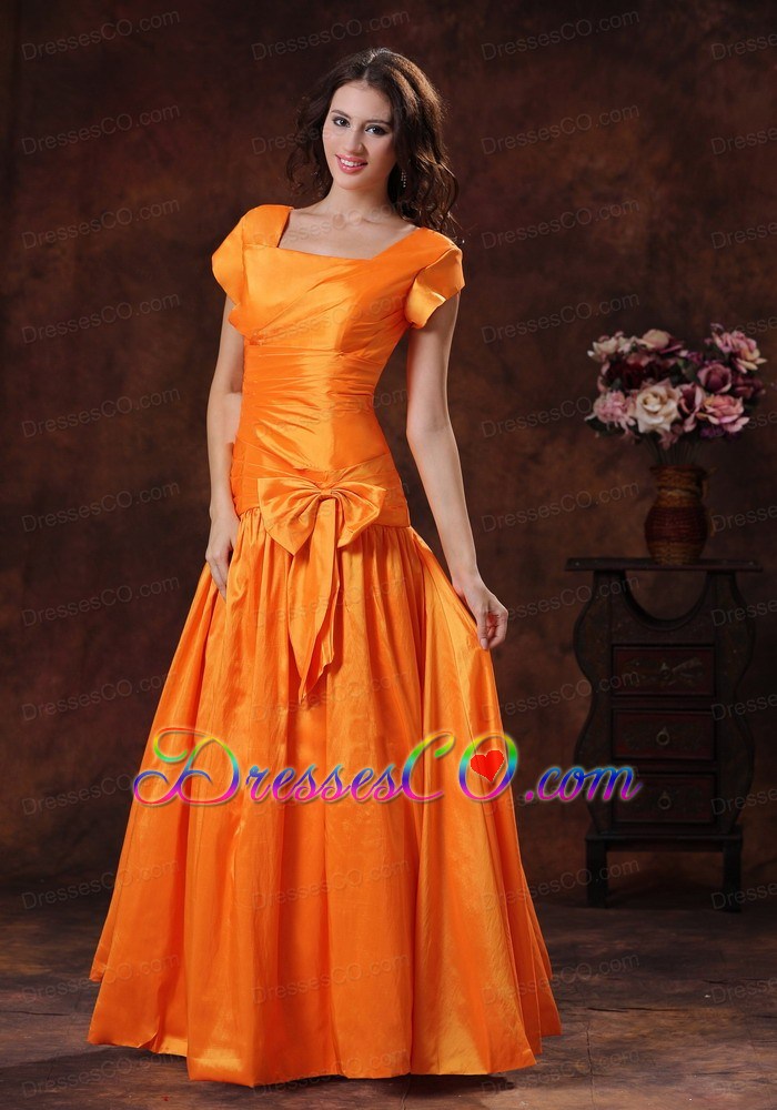 Wear A New Style Hot Orange Square Prom Dress