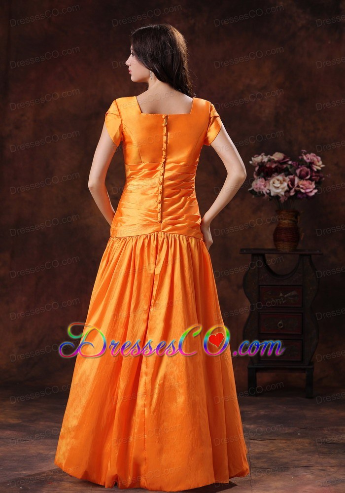 Wear A New Style Hot Orange Square Prom Dress