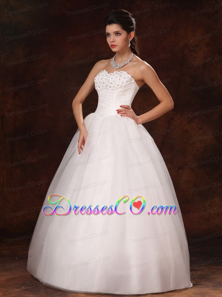 Beaded A-Line Designer Organza New Style Wedding Dress For Customize