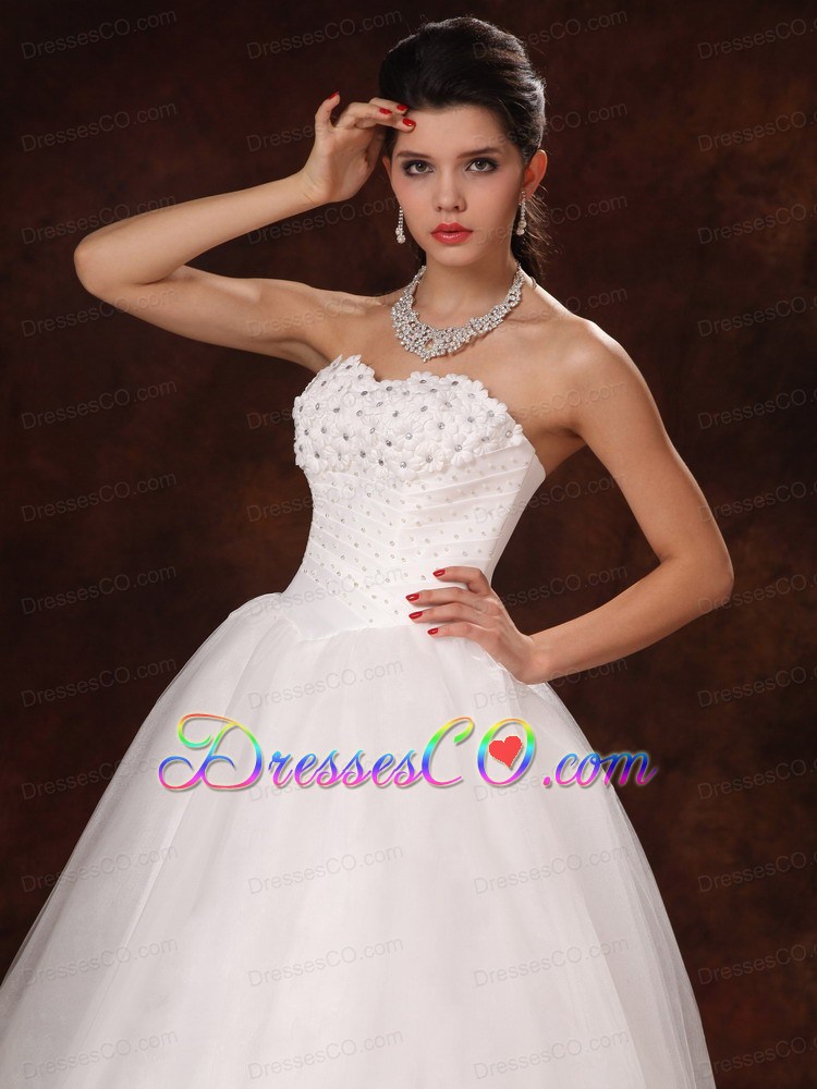 Beaded A-Line Designer Organza New Style Wedding Dress For Customize