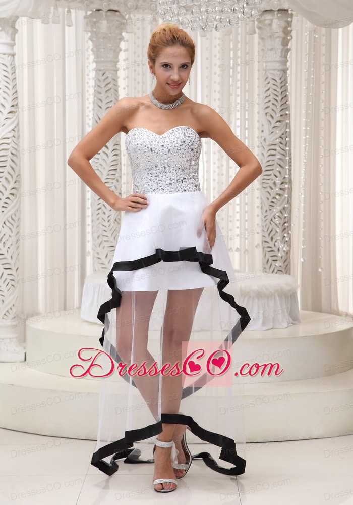 Beaded Up Bodice A-line Prom / Homecoming Dress For Formal Evening