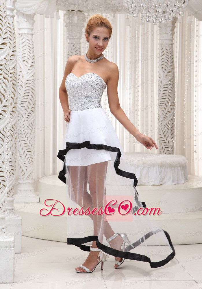 Beaded Up Bodice A-line Prom / Homecoming Dress For Formal Evening