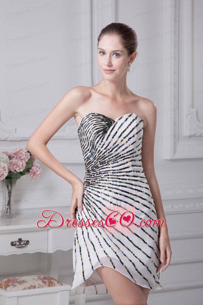 Mini-length Sequin Column Prom Dress