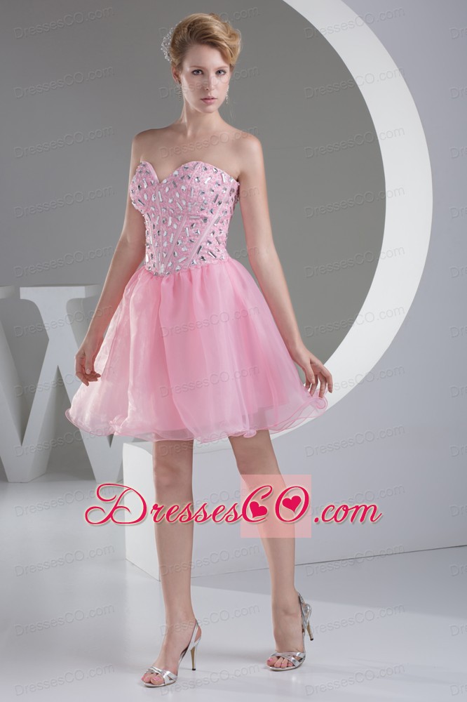Lovely Beading Princess Short Prom Dress